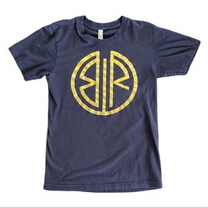American apparel navy t-shirt with gold details